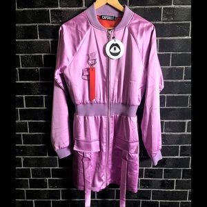 Lavender Bomber Style Dress